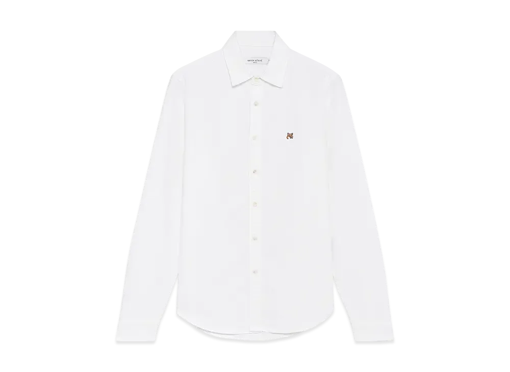 Maison Kitsune JP Exclusive Fox Head Embroidery Shirt "White"
