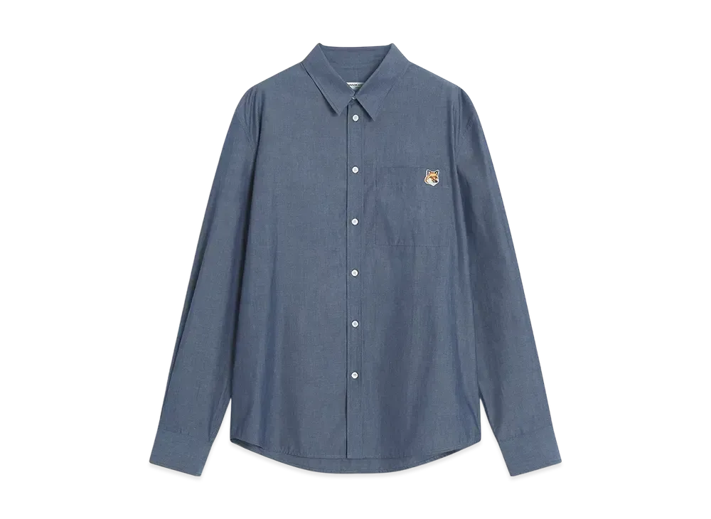 Maison Kitsune Fox Head Casual Shirt "Indigo"