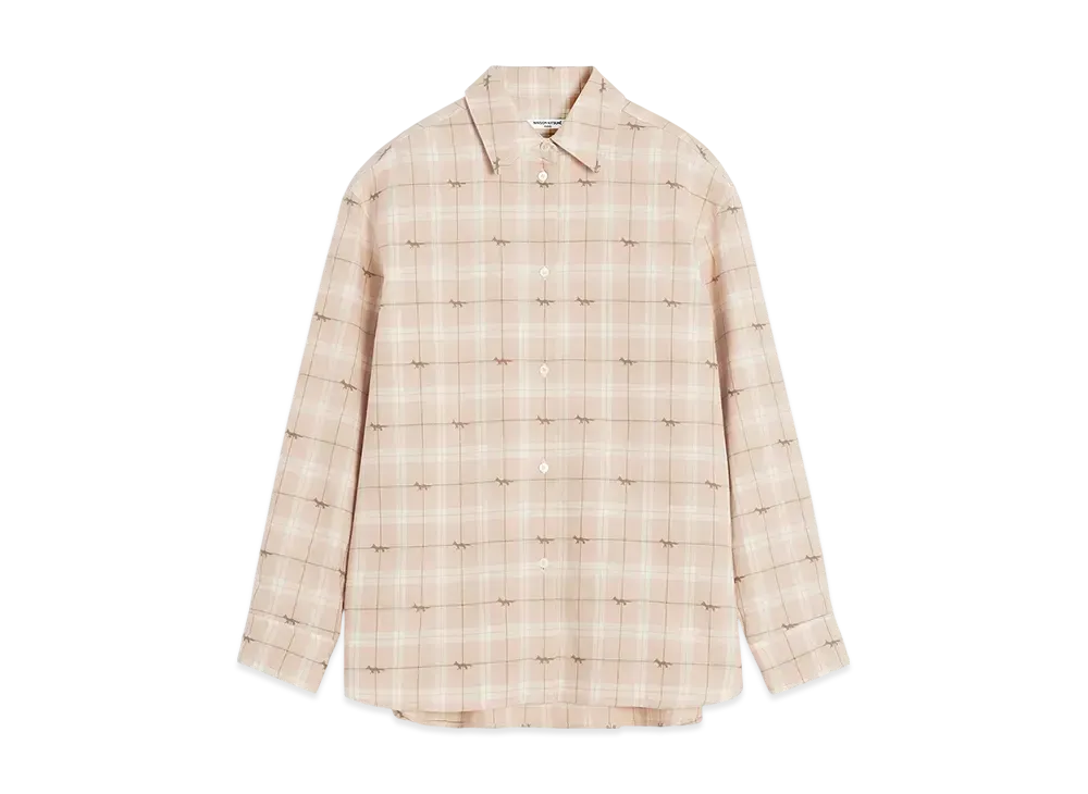 Maison Kitsune Light Overshirt "Milk/Pink Check"