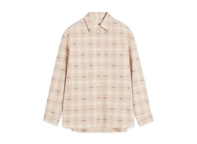 Maison Kitsune Light Overshirt "Milk/Pink Check"