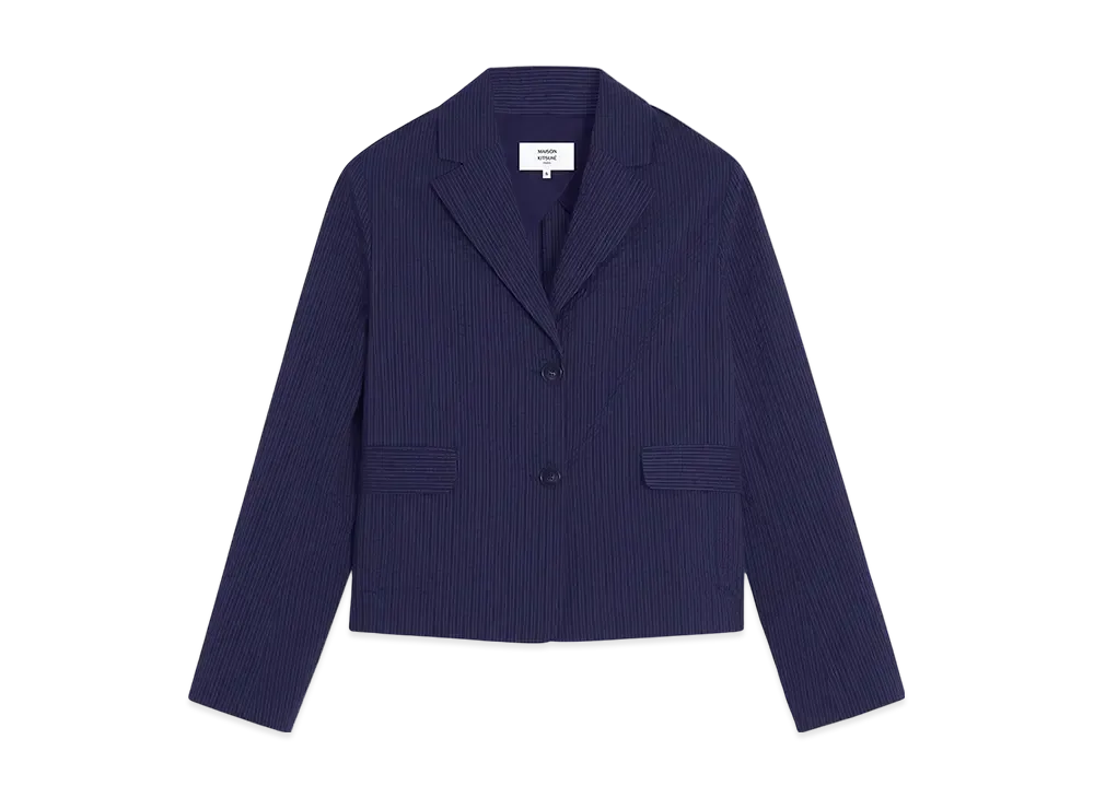 Maison Kitsune Fitted Tailored Jacket "Navy"
