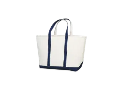 L.L.Bean Boat And Tote Bag Large Made In USA "Blue Trim"