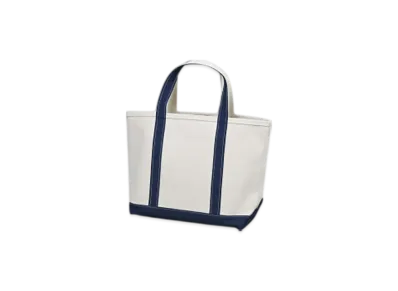 L.L.Bean Boat And Tote Bag Medium Made In USA "Blue Trim"