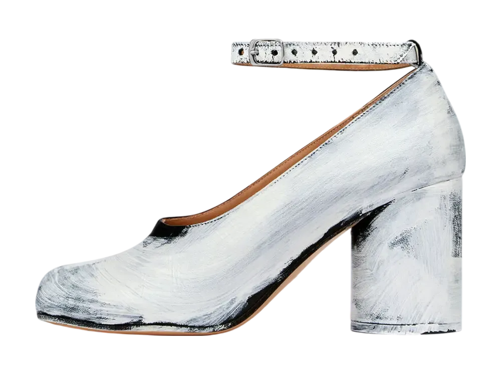 激レア　Maison Margiela アンクルストラップ ヒール　ホワイト MAISON MARGIELA(メゾンマルジェラ) 22SS TABI STRAP HEEL PUMPS