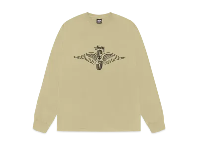 Stussy Skull Wings LS Tee Pigment Dyed "ELM"