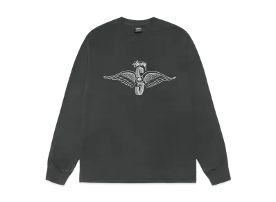 Stussy Skull Wings LS Tee Pigment Dyed "Black"