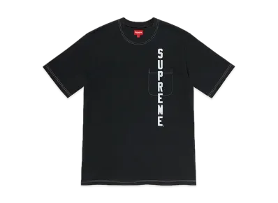 Supreme Contrast Stitch Pocket Tee 20SS "Black"