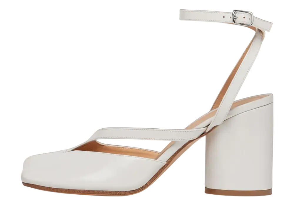 Maison Margiela Women's Tabi Pump Sandals "White Sand"