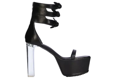 Rick Owens Women's Hollywood Anthem Sandal 65 "Black/Clear"