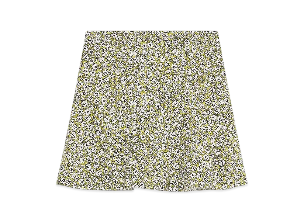 Maison Kitsune Fluid Godet Mini Skirt "Mimosa Print"