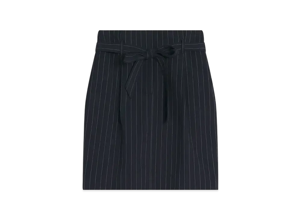 Maison Kitsune Paper Bag Pleats Skirt "Slate Grey"