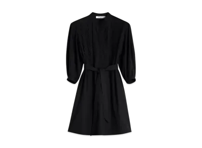 Maison Kitsune Craft Embroidery Maxi Sleeve One Piece "Black"