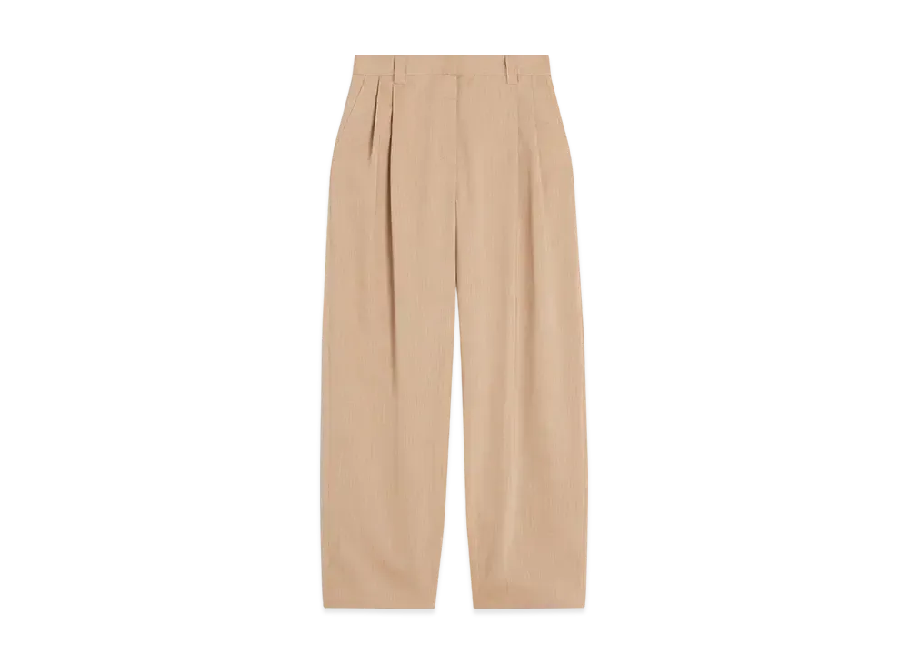 Maison Kitsune Casual Pleats Pants "Sandlewood"