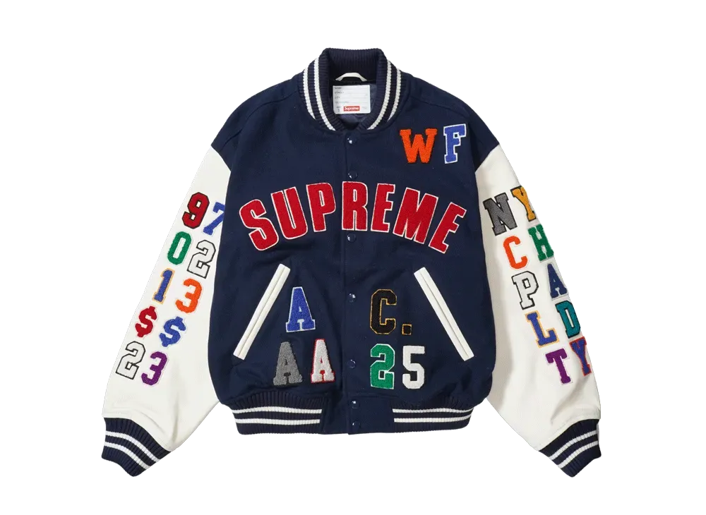 Supreme Praises Varsity Jacket "Navy"