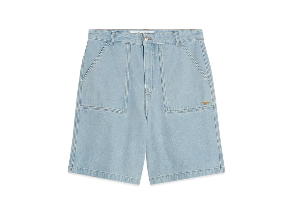 Maison Kitsune Denim Workwear Shorts "Light Wash"