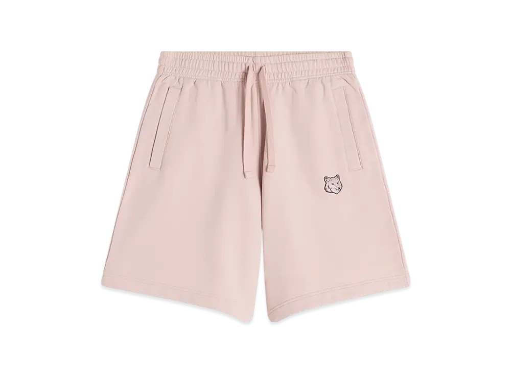 Maison Kitsune Bold Fox Head Patch Oversize Jog Shorts "Pink Clay"