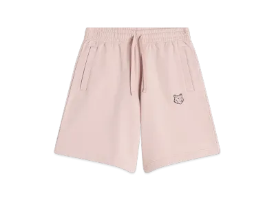 Maison Kitsune Bold Fox Head Patch Oversize Jog Shorts "Pink Clay"