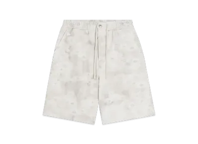 Maison Kitsune Elasticated Denim Bermuda "Smoke Print"