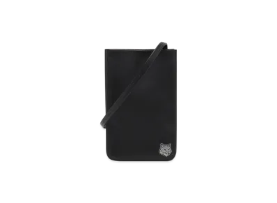 Maison Kitsune Fox Head Neck Pouch "Black"