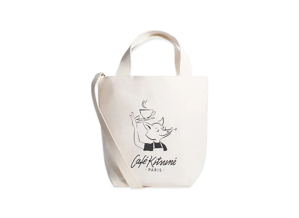 Maison Kitsune Cafe Kitsune Barista Fox Mini Tote Bag 