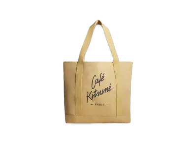 Maison Kitsune Cafe Fox Tote Bag "Sesame"