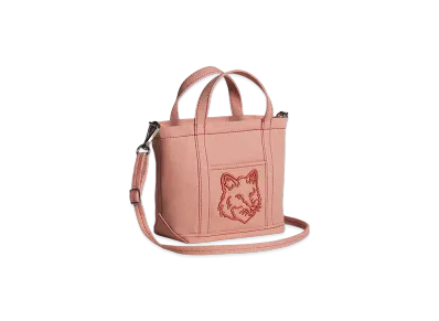 Maison Kitsune Fox Head Mini Tote "Porcelaine Pink"