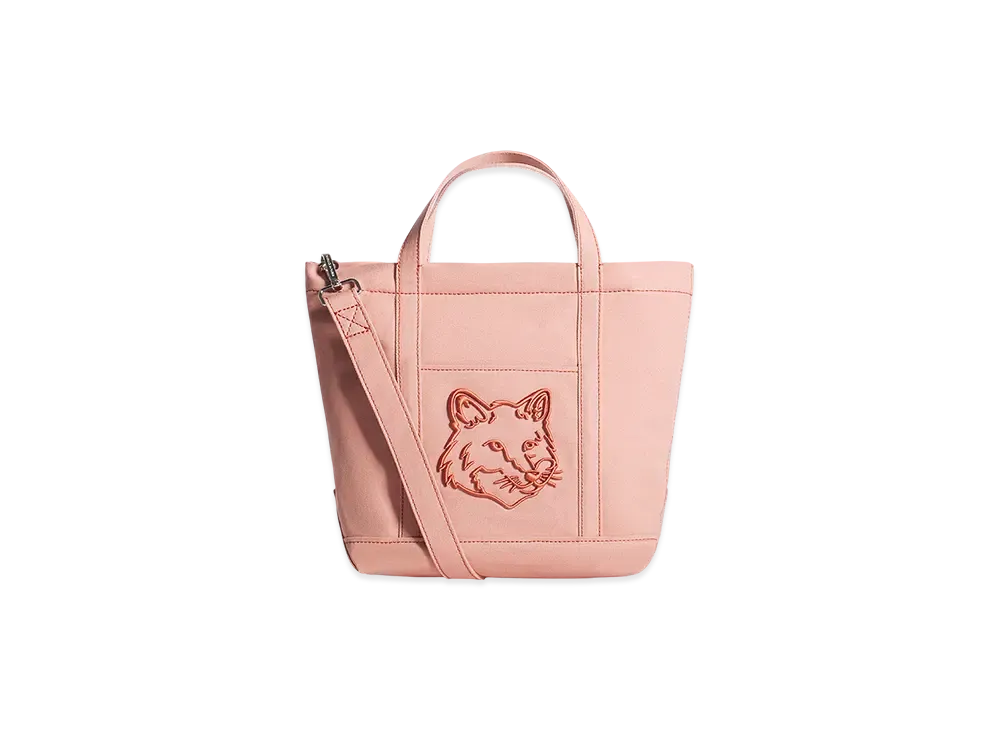 Maison Kitsune Fox Head Small Tote "Porcelaine Pink"