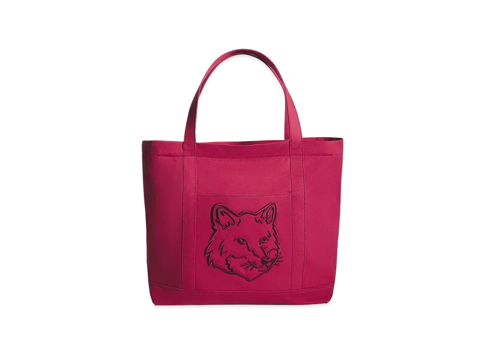 Maison Kitsune Fox Head Regular Tote "Passion Fruit"