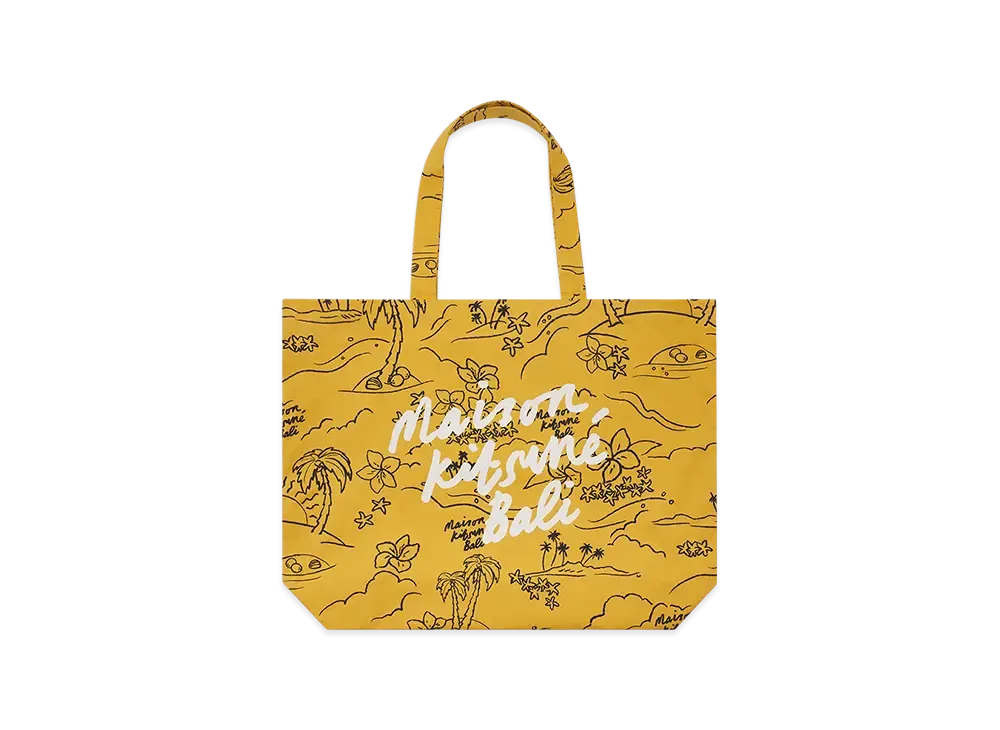 Maison Kitsune Tropical Palm Tote "Honey Gold"