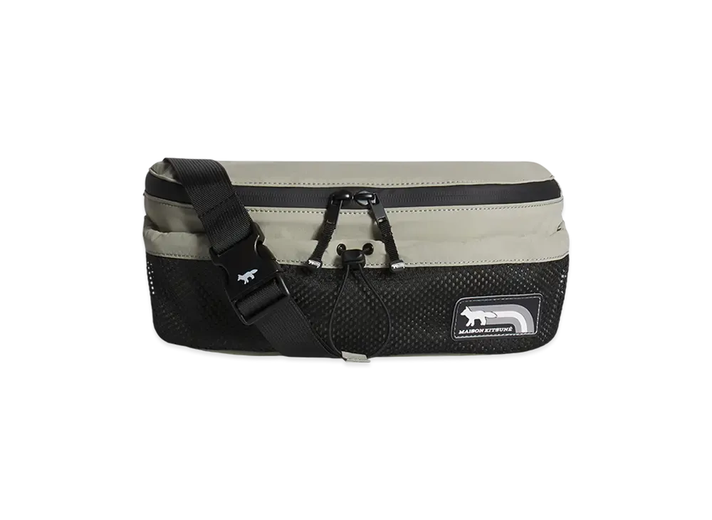 Maison Kitsune Flash Fox Bum Bag "Court Green"