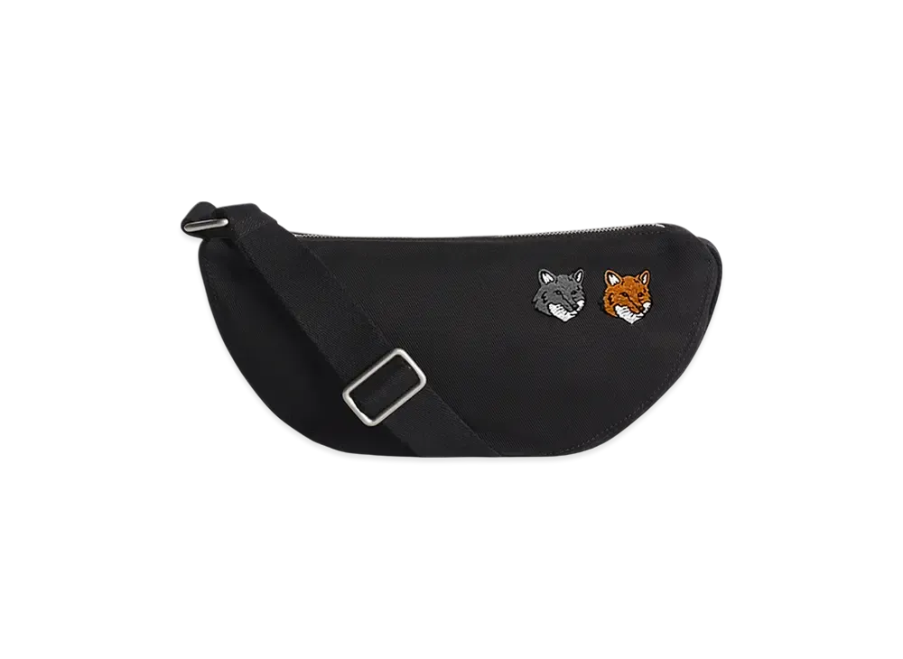 Maison Kitsune Double Bold Foxhead Bum Bag "Black"