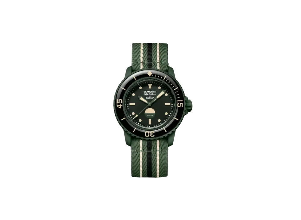 Blancpain x Swatch Bioceramic Scuba Fifty Fathoms Collection "Green Abyss"