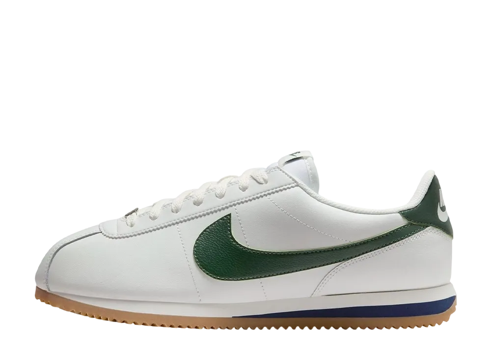 Nike Cortez Leather "Summit White/Midnight Navy/Metallic Silver/Fir"