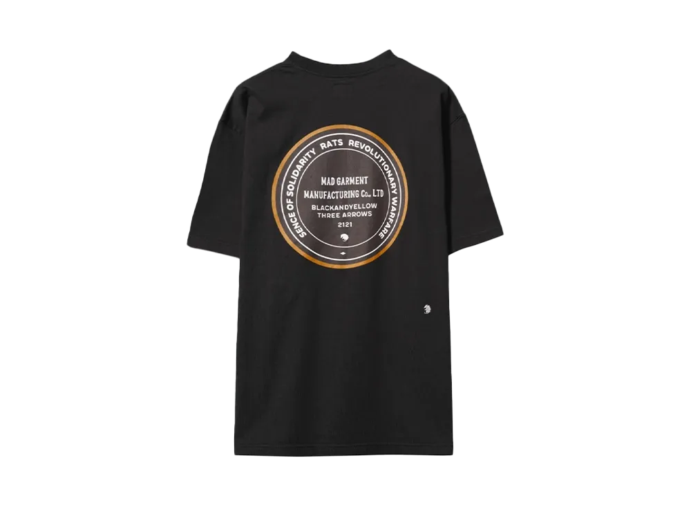 RATS CIRCLE MGM POCKET TEE "BLACK"