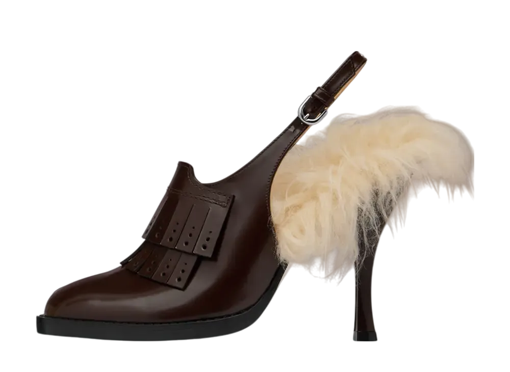 メゾンマルジェラ ウィメンズ タビ ブルジョワジー スリングバック パンプス "ブラウン"