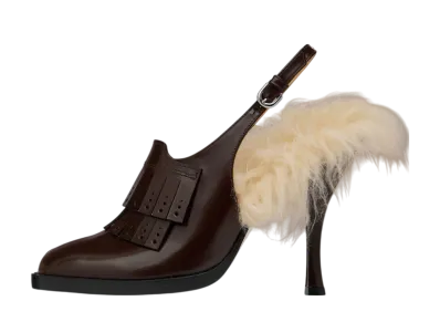 Maison Margiela Women's Tabi Bourgeoise Slingback Pump "Brown"