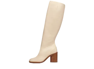 Maison Margiela Women's Tabi Knee-High Boots "White"