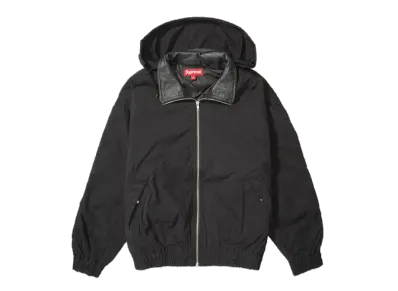 Supreme Leather Collar Utility Jacket "Black"