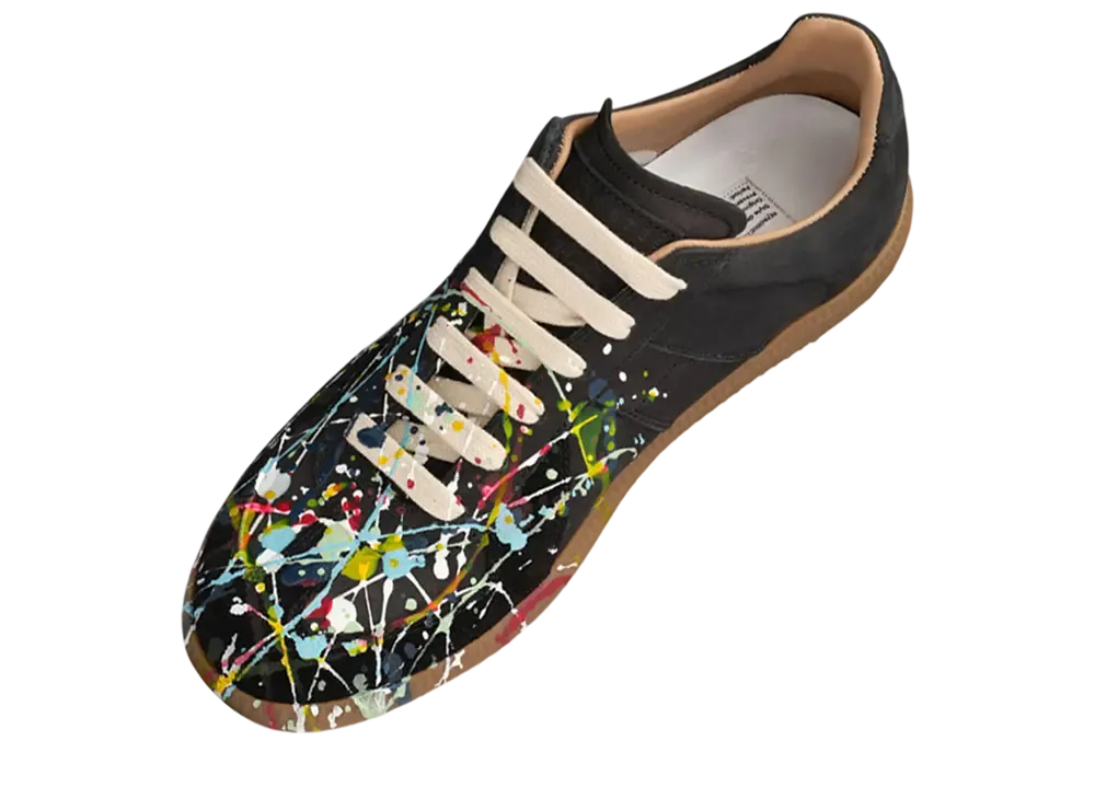 メゾンマルジェラ ウィメンズ ペイント レプリカ スニーカー "ブラック"