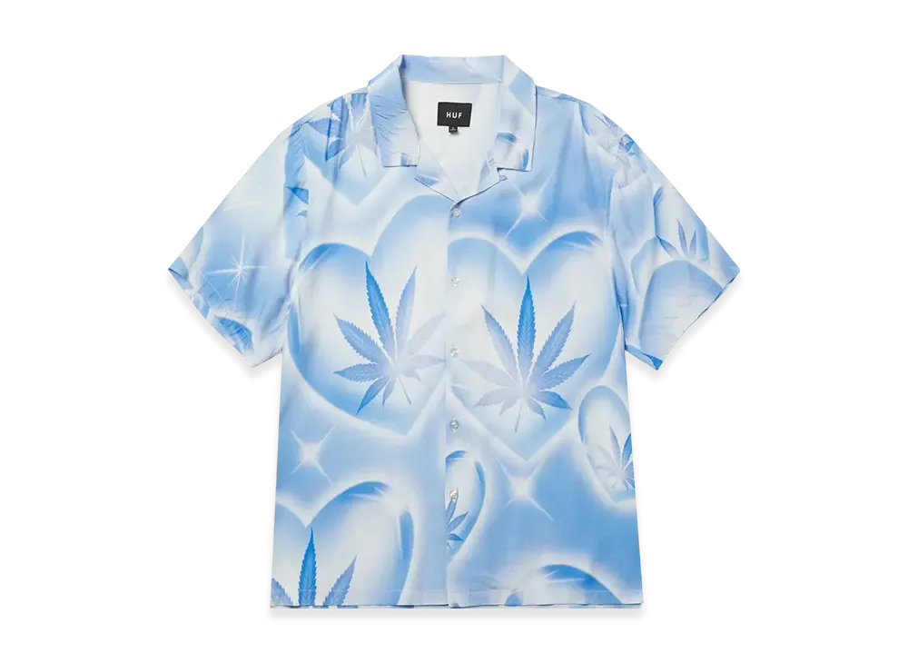 HUF Summer 25 Love In The Air Resort Shirt "Pool Blue"