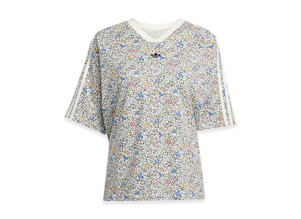 adidas x Liberty London AOP Short Sleeve T-shirt "Off White/Semi Lucid Red"