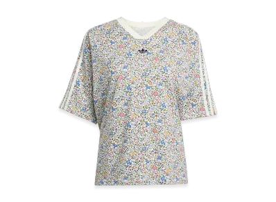 adidas x Liberty London AOP Short Sleeve T-shirt "Off White/Semi Lucid Red"