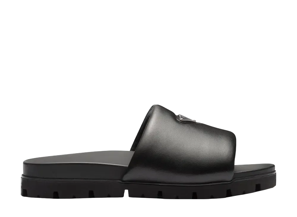 サンダル PRADA PADDED NAPPA SLIDE SANDALS Prada Padded Nappa Leather Slides | Saks Fifth Avenue