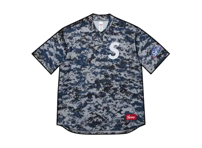 Supreme S Logo Baseball Henley "Digi Camo"
