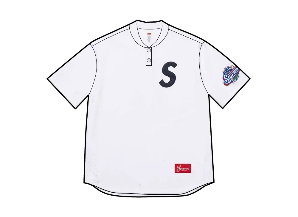 Supreme S Logo Baseball Henley 