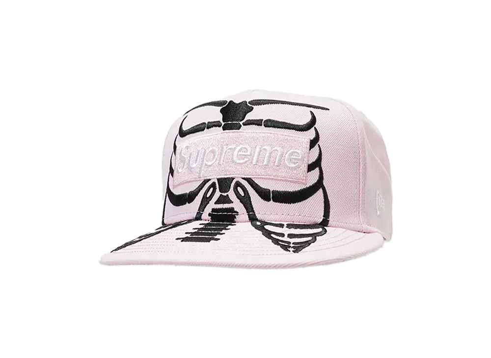 Supreme Bones Box Logo New Era "Pink"
