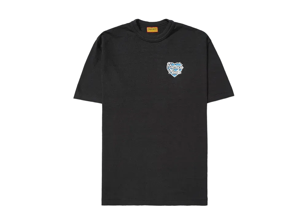 ヒューマンメイドTシャツ ヒューマンメイド x カウズ グラフィック Tシャツ ブラック