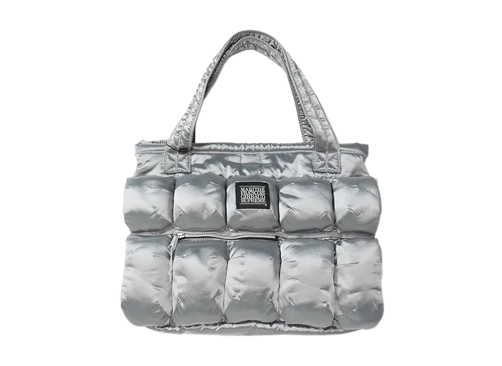 Supreme x Marithe + Francois Girbaud Pokachu Puffer Tote Bag "Silver"