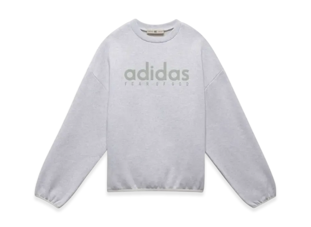 adidas x Fear of God Athletics Heather Fleece Crewneck "Light Grey Heather"