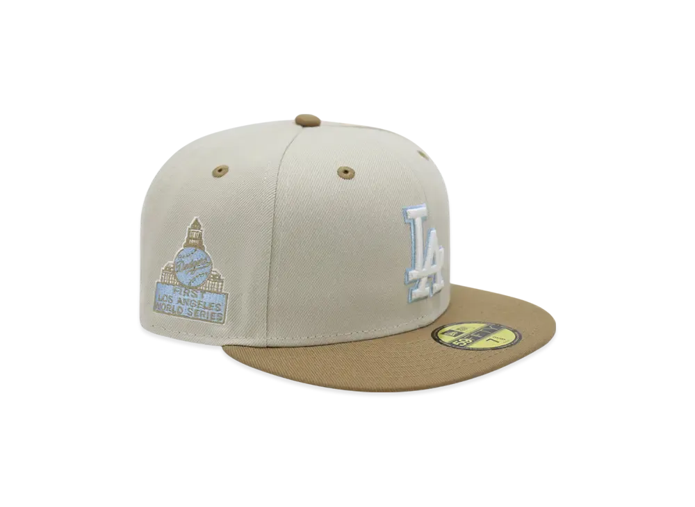 NEW ERA x THE CAP 'Sandy Beach' 59Fifty Los Angeles Dodgers "Stone/Khaki"
